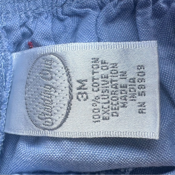 Starting Out Blue and Red Overalls with Playful Ruffles - Picture 4 of 4